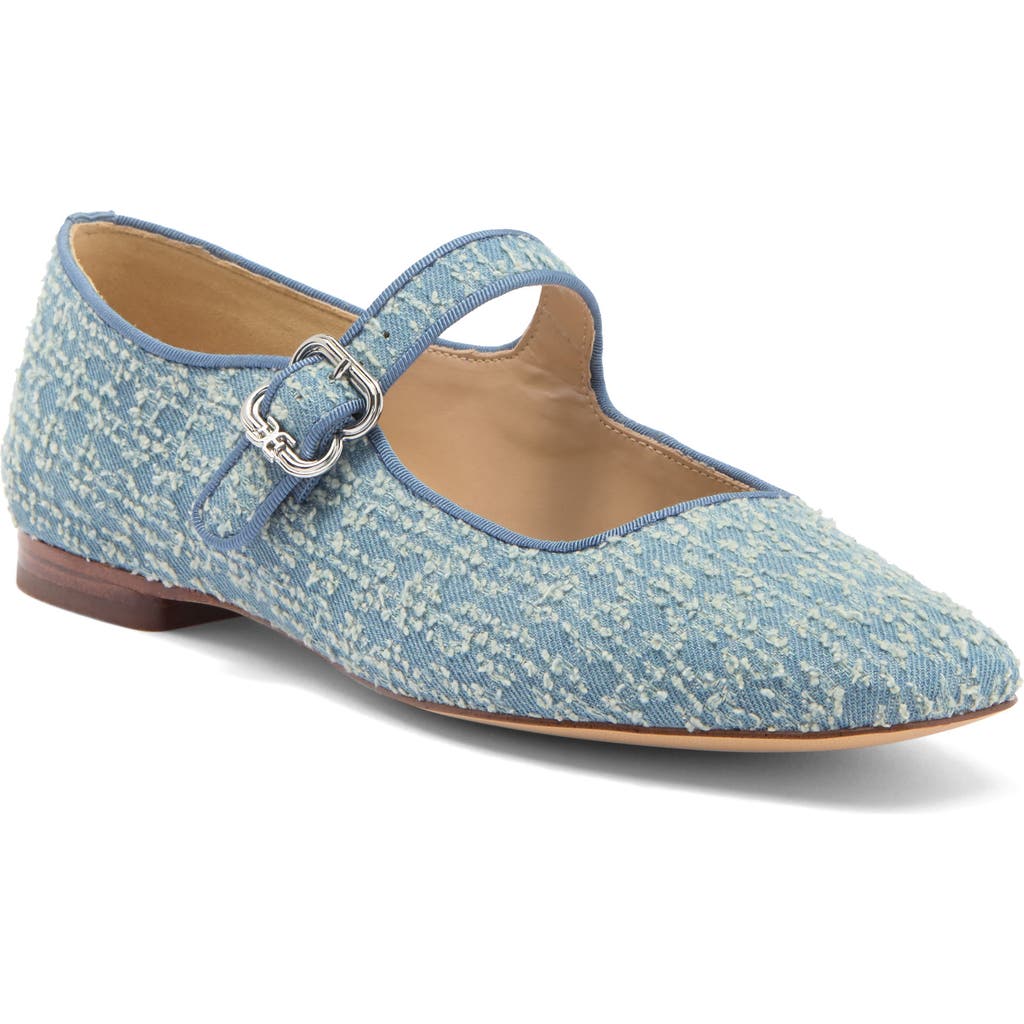 Shop Sam Edelman Michaela Mary Jane Flat In Montrose Blue
