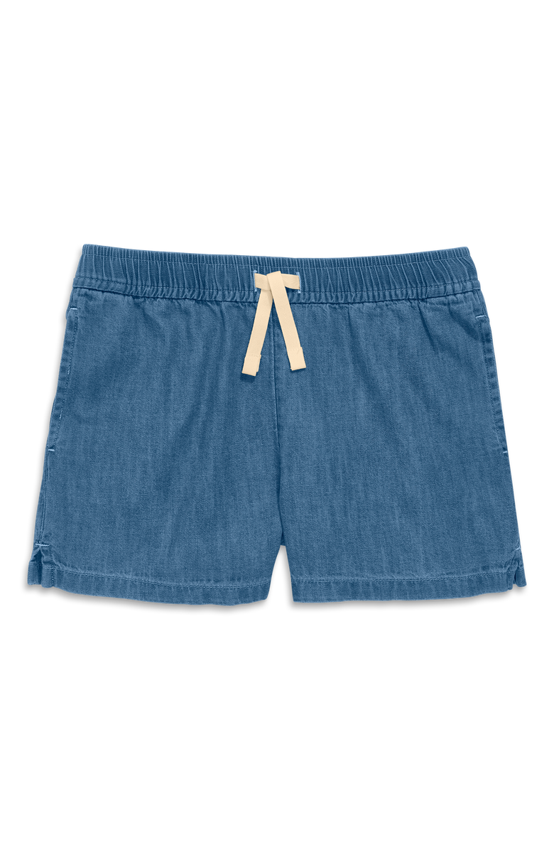 Primary Kids Chambray Beach Short, Main, color, Chambray