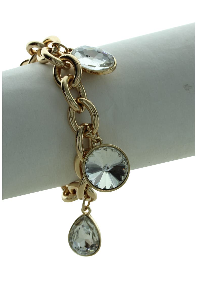Charmed Life Chain Bracelet, Alternate, color, GOLD / CLEAR