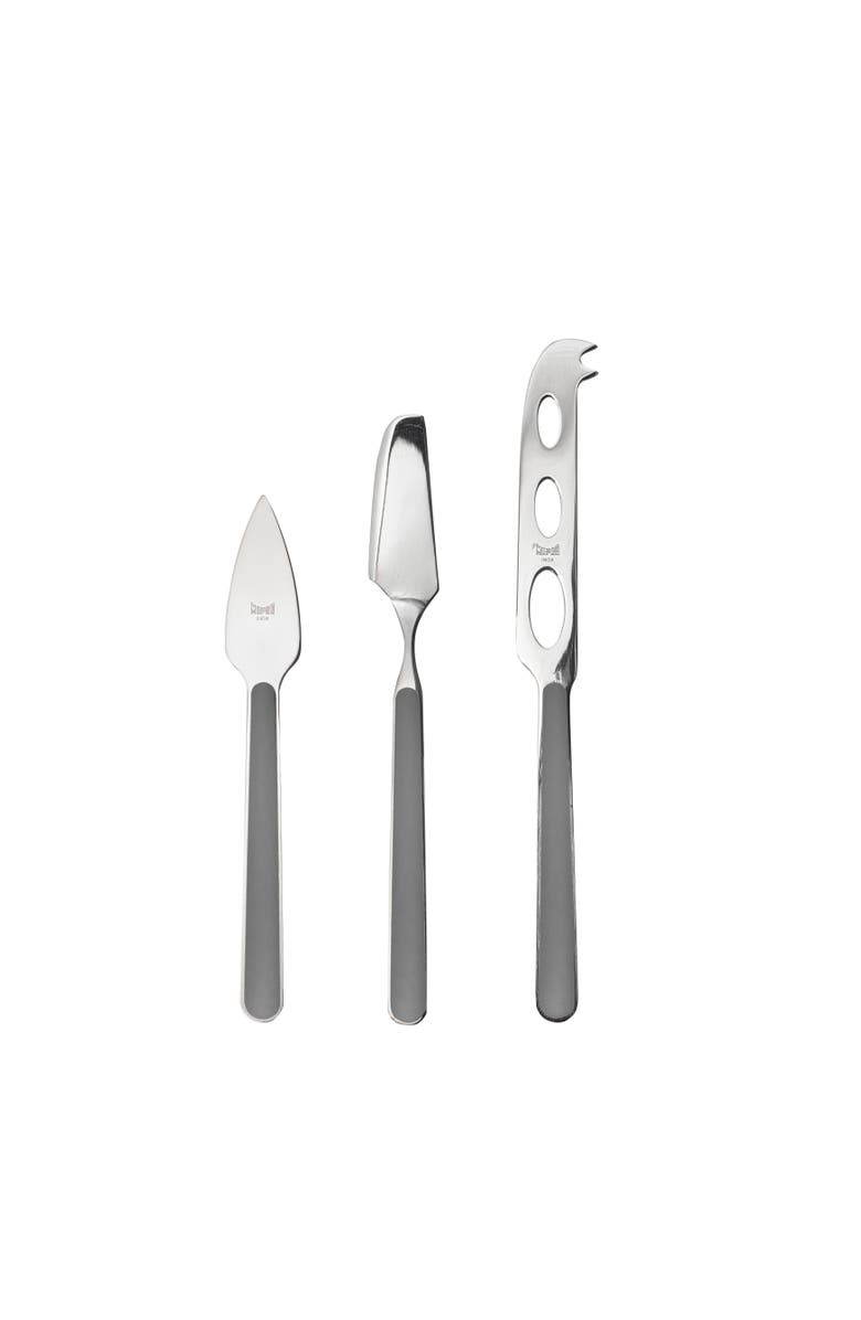 Mepra Fantasia Cheese Knives - 3 Pieces, Main, color, Vicuna