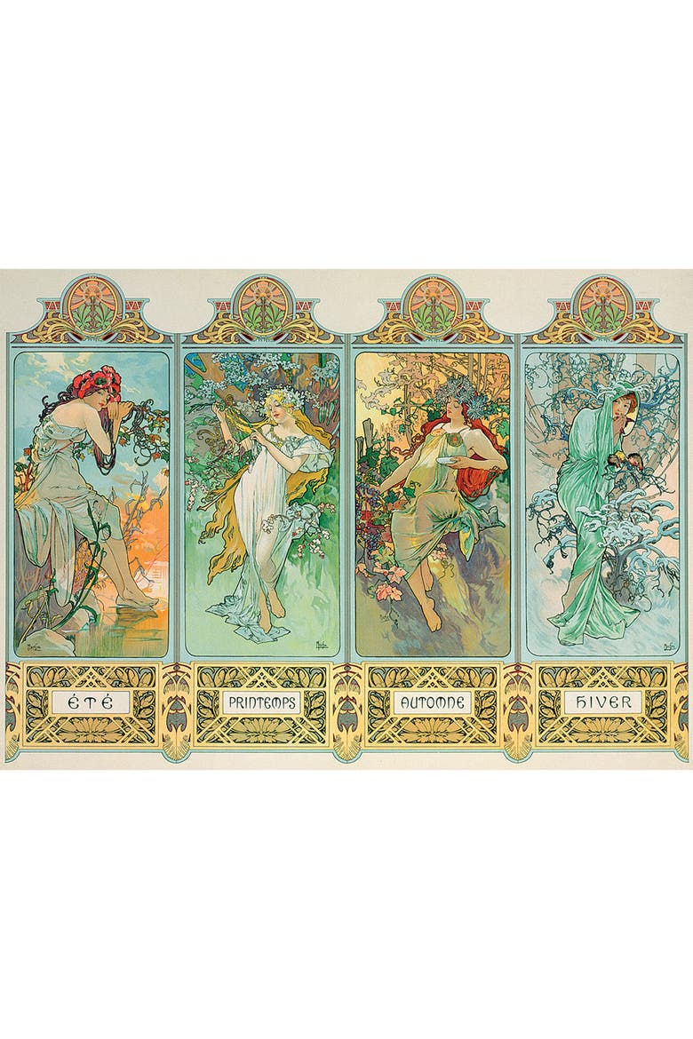 Four Seasons By Alphonse Maria Mucha 1000 Piece Puzzle, Alternate, color, Multicolored