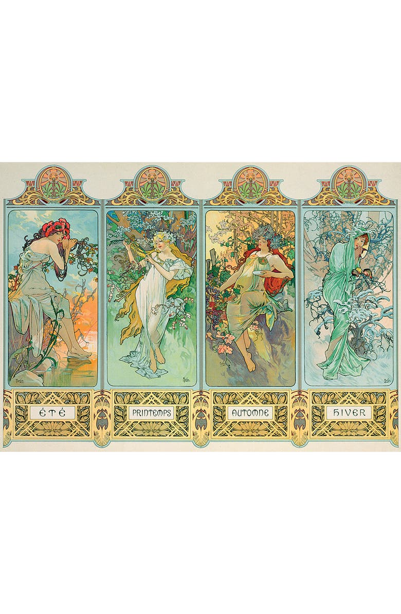 Eurographics Four Seasons By Alphonse Maria Mucha 1000 Piece Puzzle, Alternate, color, Multicolored