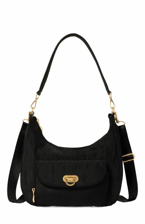 Coastal Flip Lock Half Moon Bag