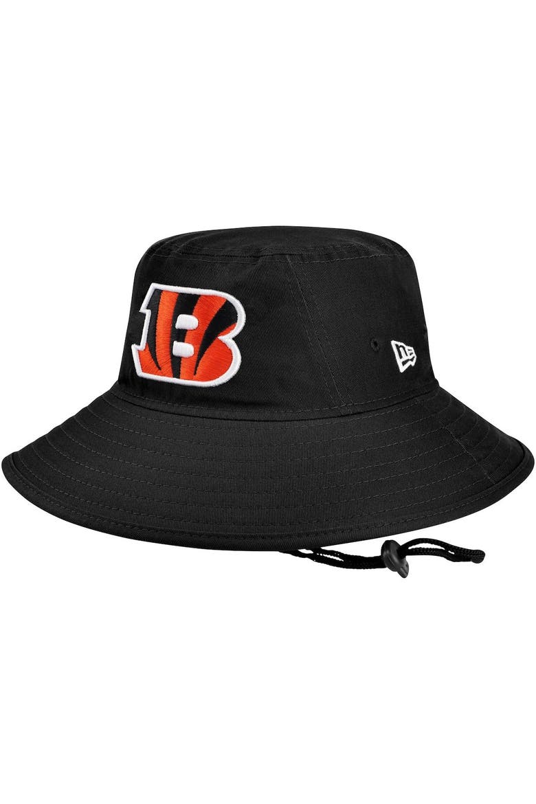 Men's New Era Black Cincinnati Bengals Main Bucket Hat, Main, color, Black