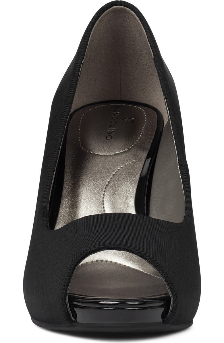 Bandolino Rainaa Peep Toe Pump, Alternate, color, Black Lycra