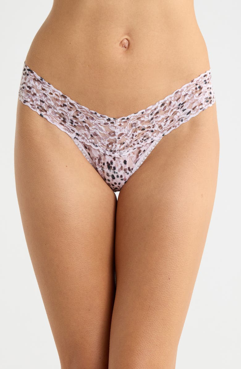 Hanky Panky Print Low Rise Thong, Main, color, Unconventional