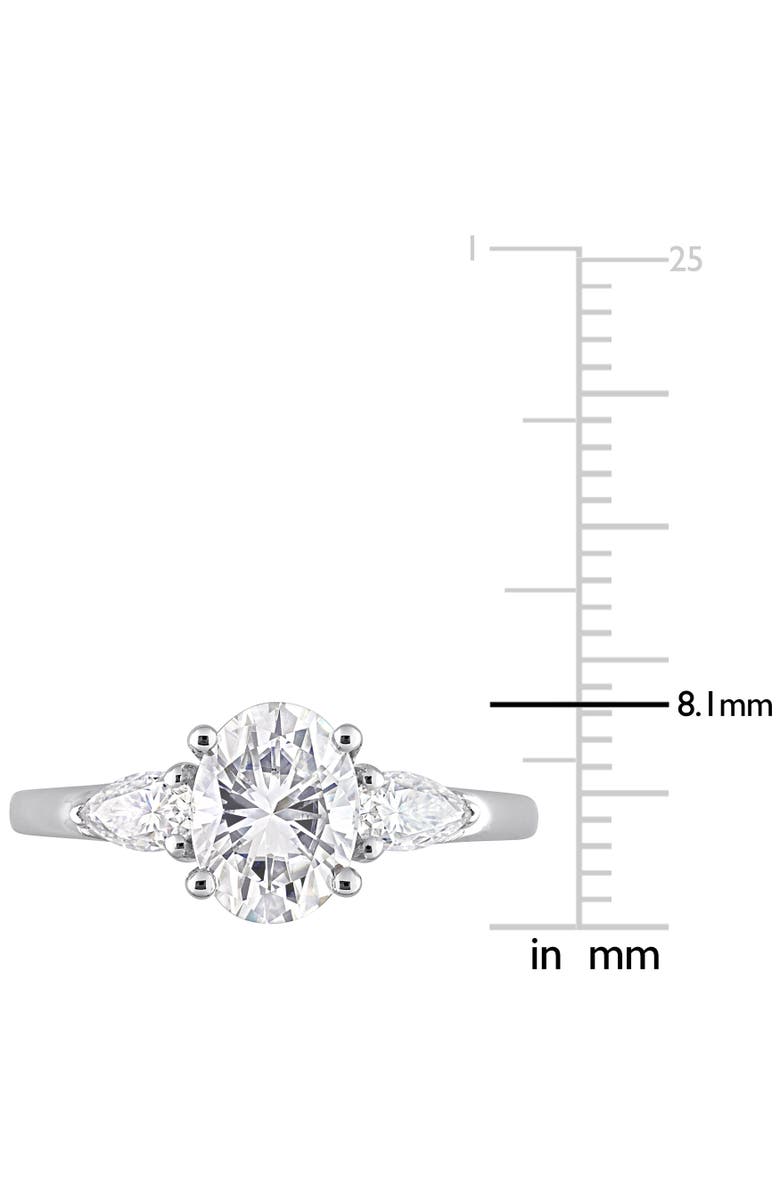 Julianna B. Moissanite Oval Pear 3-Stone Ring, Alternate, color, Sterling Silver