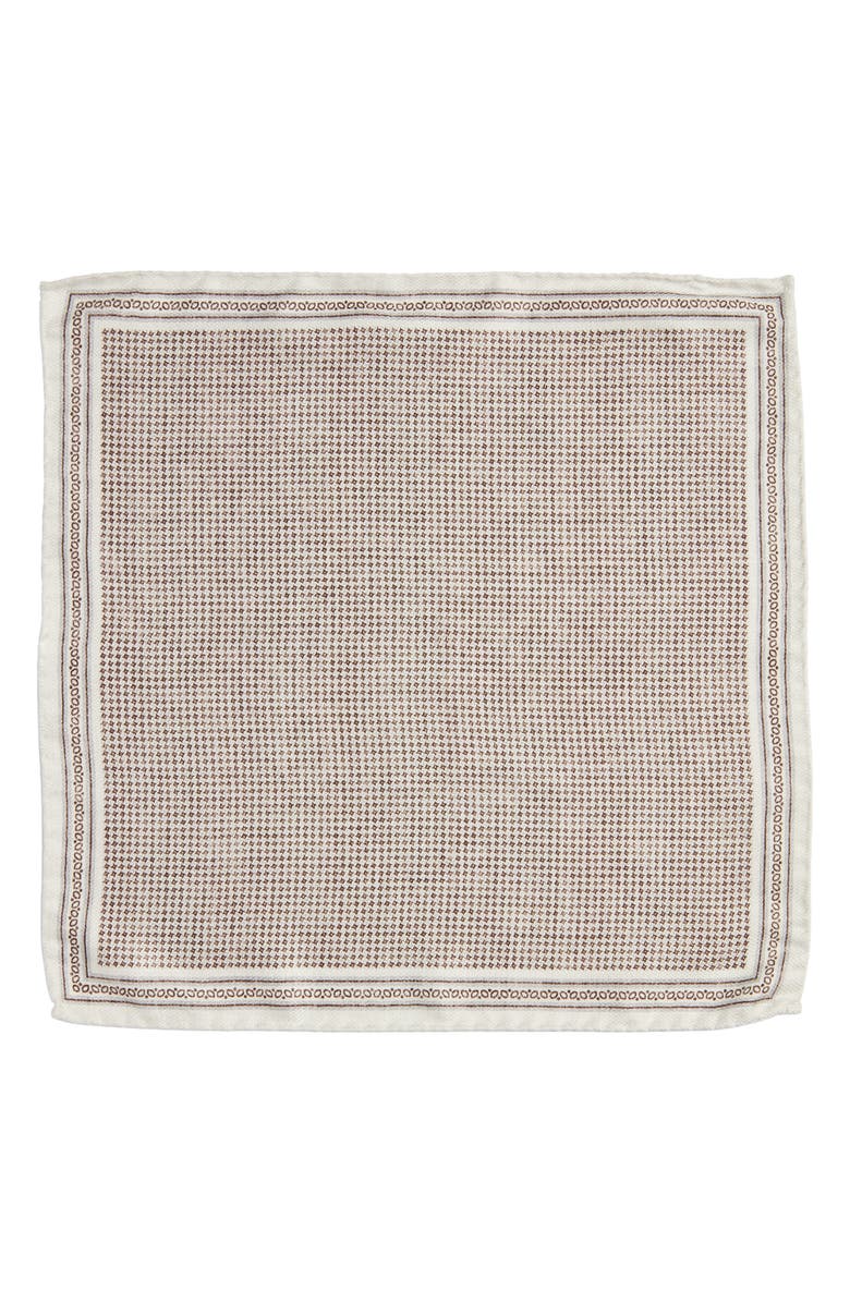 Jack Victor Cypress Silk Pocket Square, Alternate, color, Grey