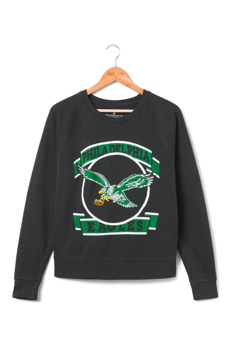 Philadelphia Eagles Graphic Sweatshirt, Main, color, VINTAGE BLACK