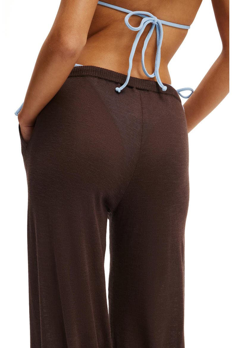 Women's Isla Knit Relaxed Pant, Alternate, color, Espresso