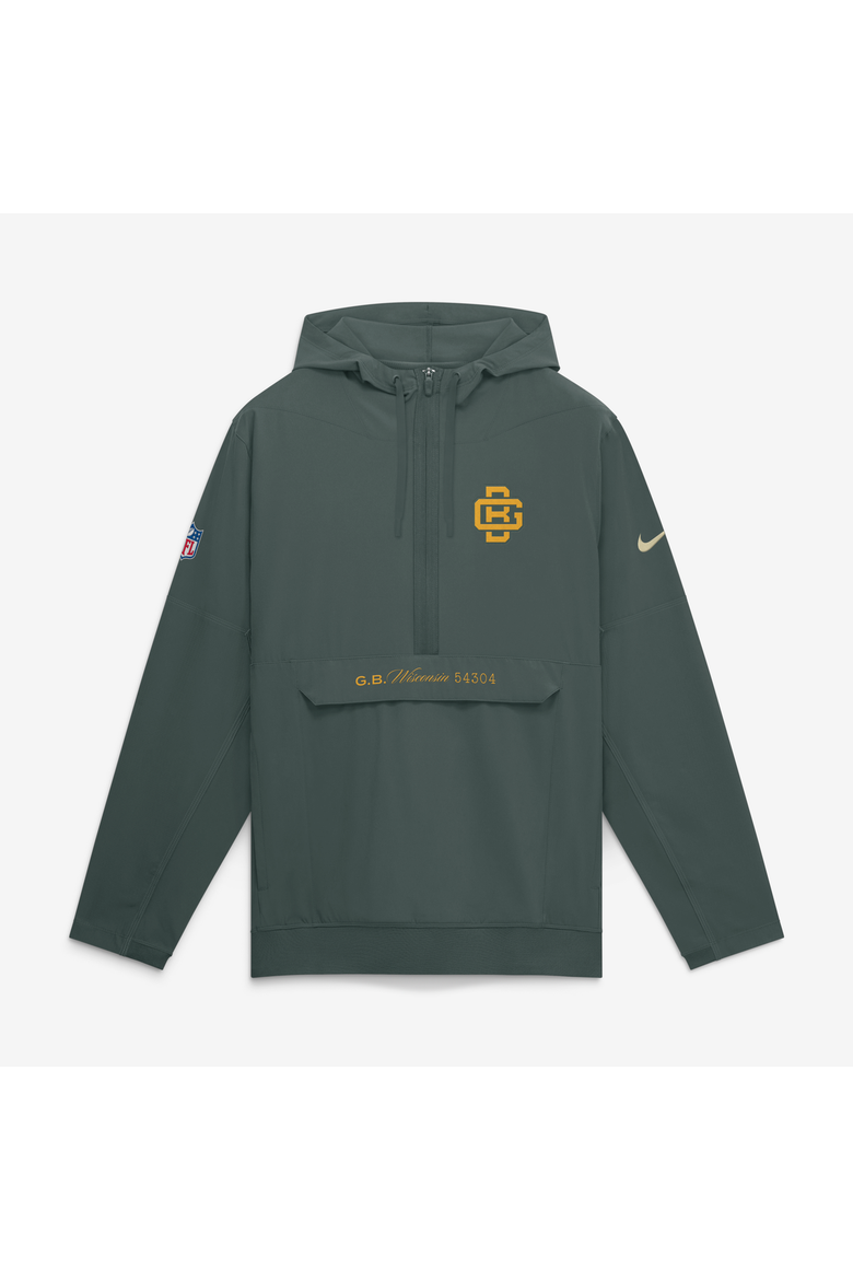 Men's Nike  Green Green Bay Packers 2026 Rivalries Collection Sideline Anorak Half-Zip Jacket, Alternate, color, Green