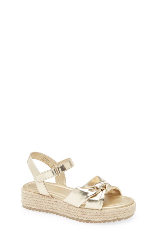 Nordstrom Kids' Bren Espadrille Wedge Sandal In Gold Metallic