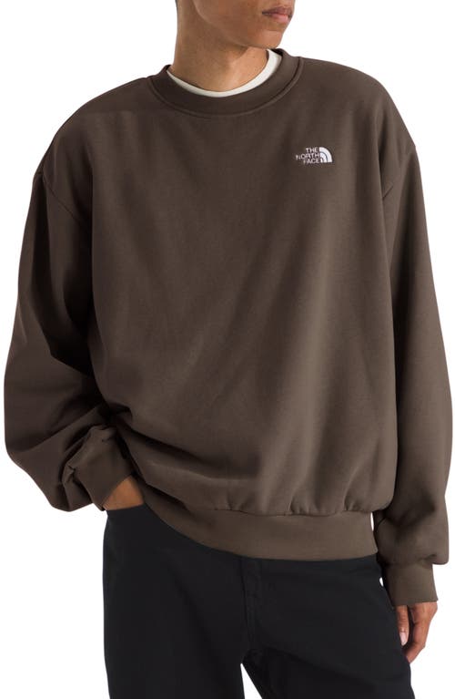 The North Face Oversize Evolution Simple Dome Crewneck Sweatshirt In Brown