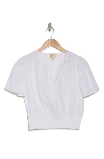 Elie Elie Tahari Poplin Peplum Top