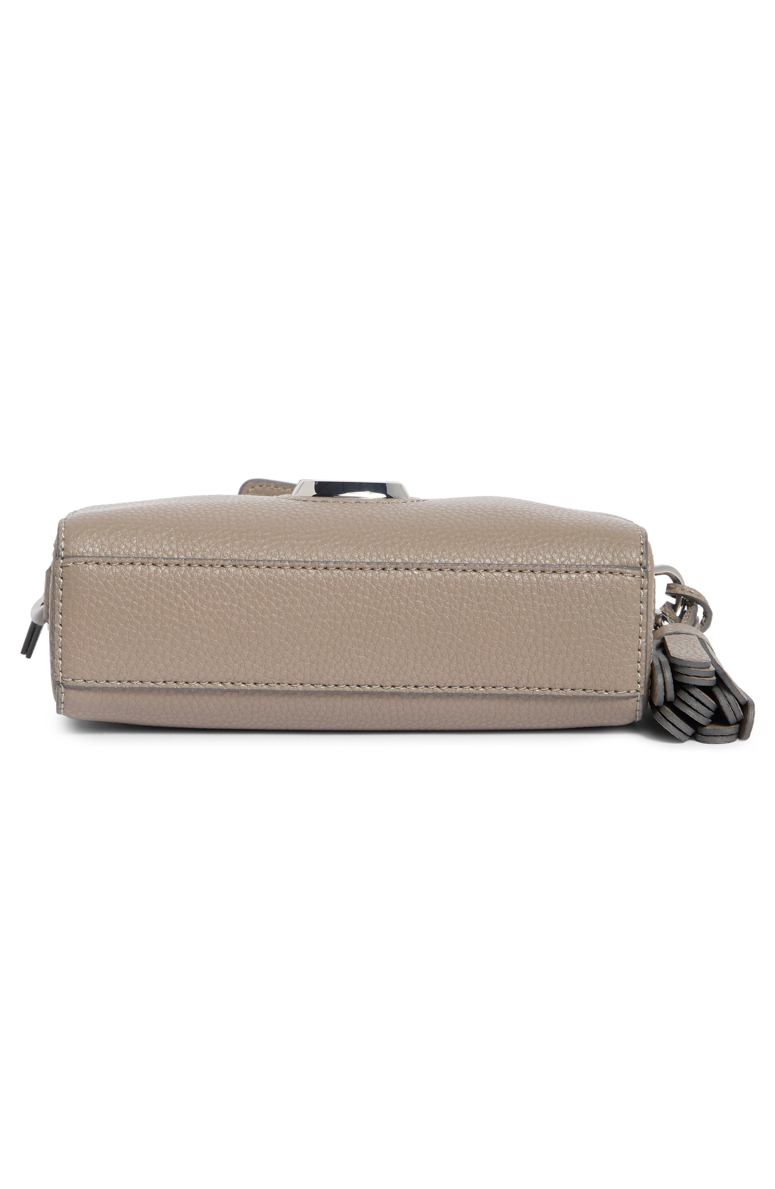 The Shutter Dome Leather Crossbody Bag, Alternate, color, CEMENT