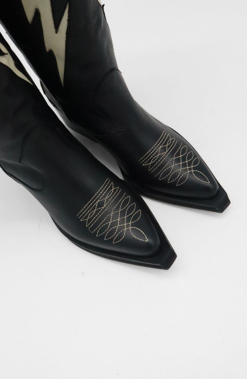 Stivali New York Kiss Western Cowboy Boots In Black