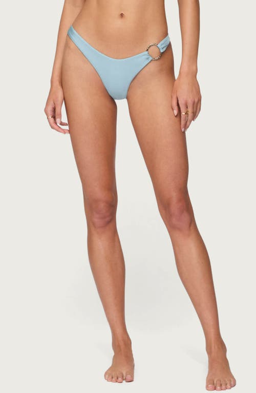 Edikted Mesa Metal Ring Bikini Bottom In Blue