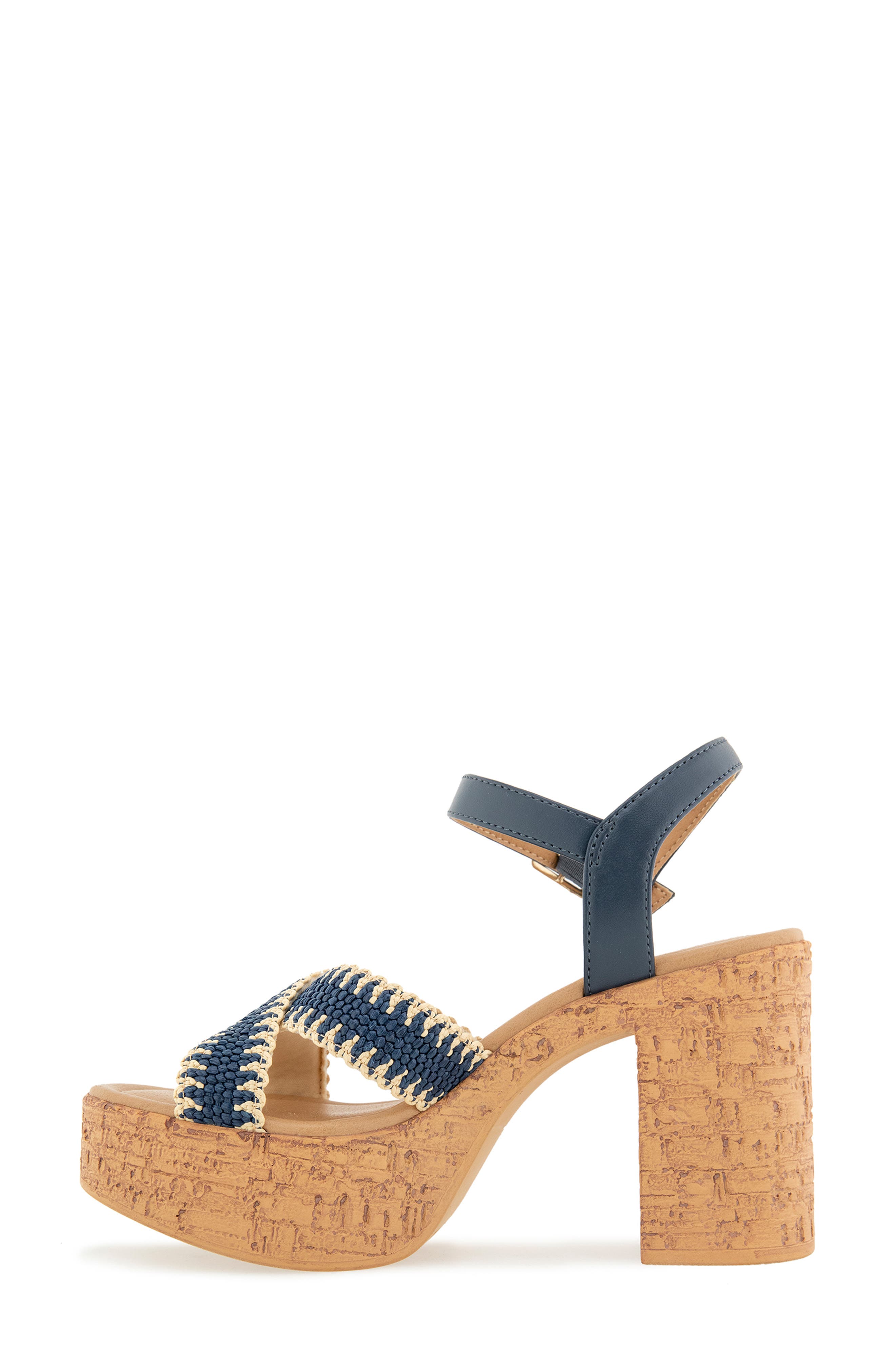 Kensie Sanya Sandal, Alternate, color, Navy
