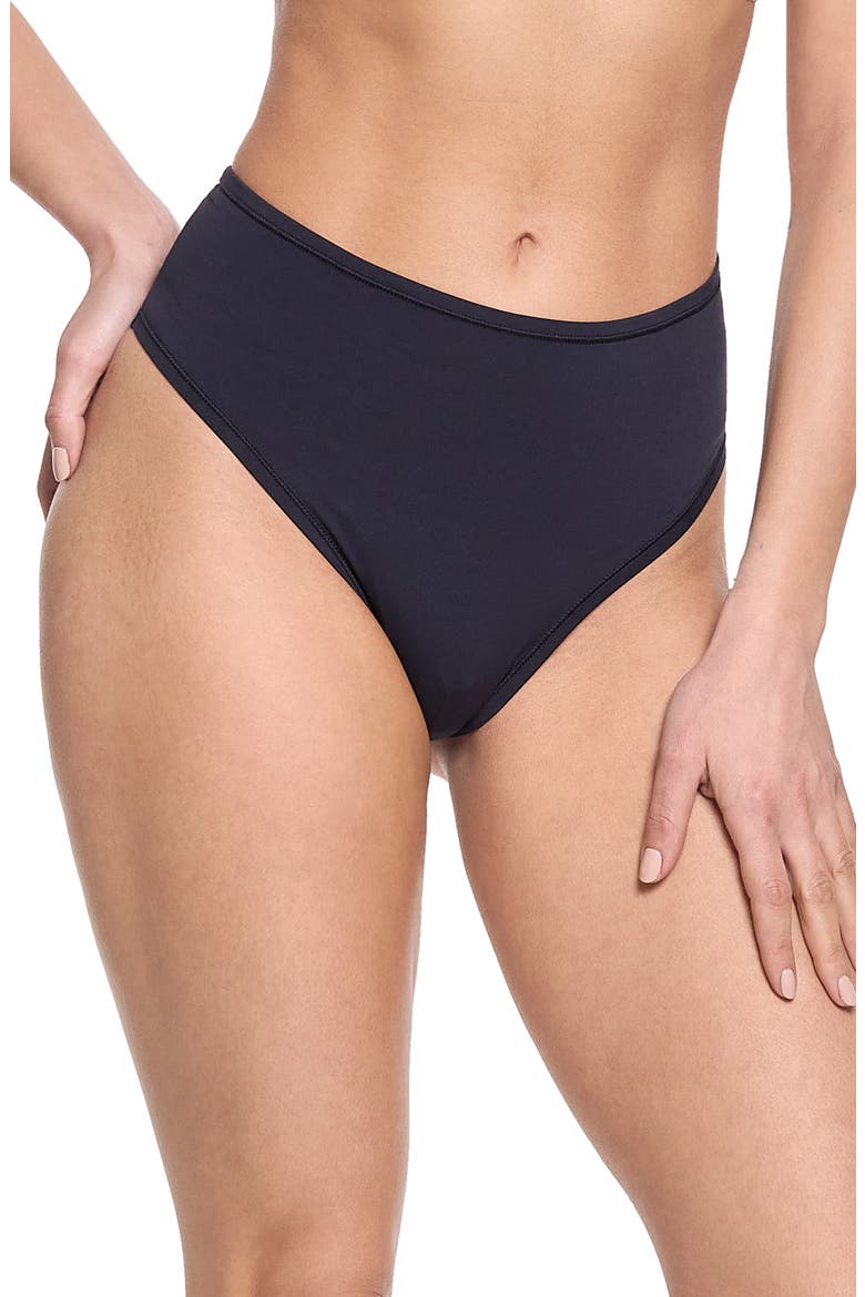 YourFit™ High Waist Thong, Alternate, color, BLACK