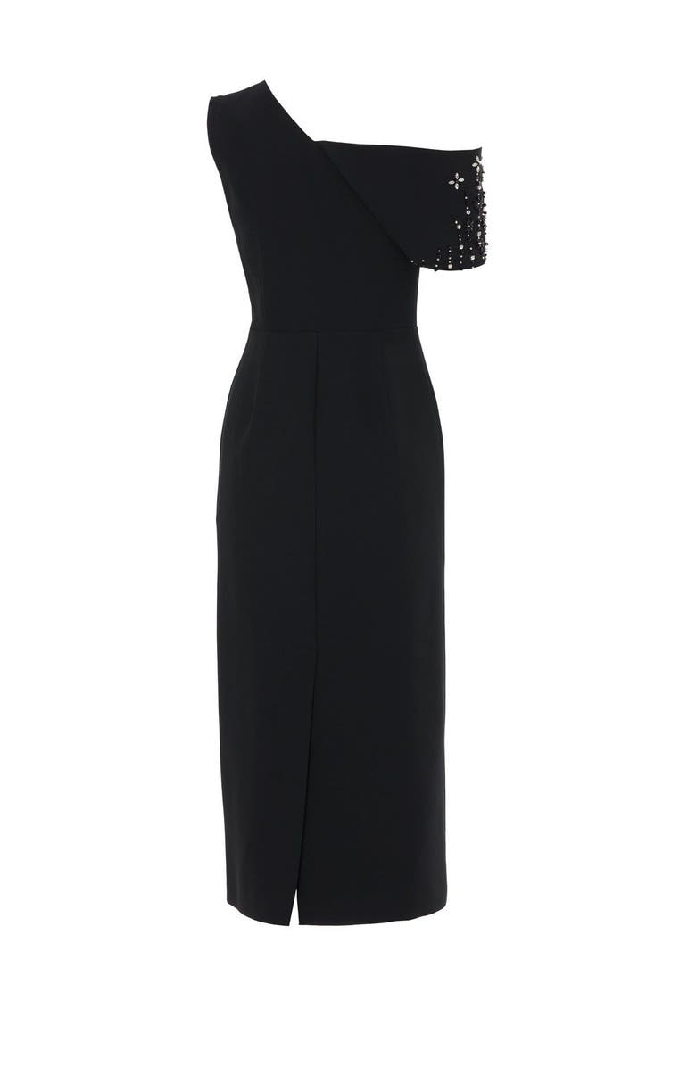 Gizia Women's Long Dress with Bead Embroidery, Alternate, color, Black