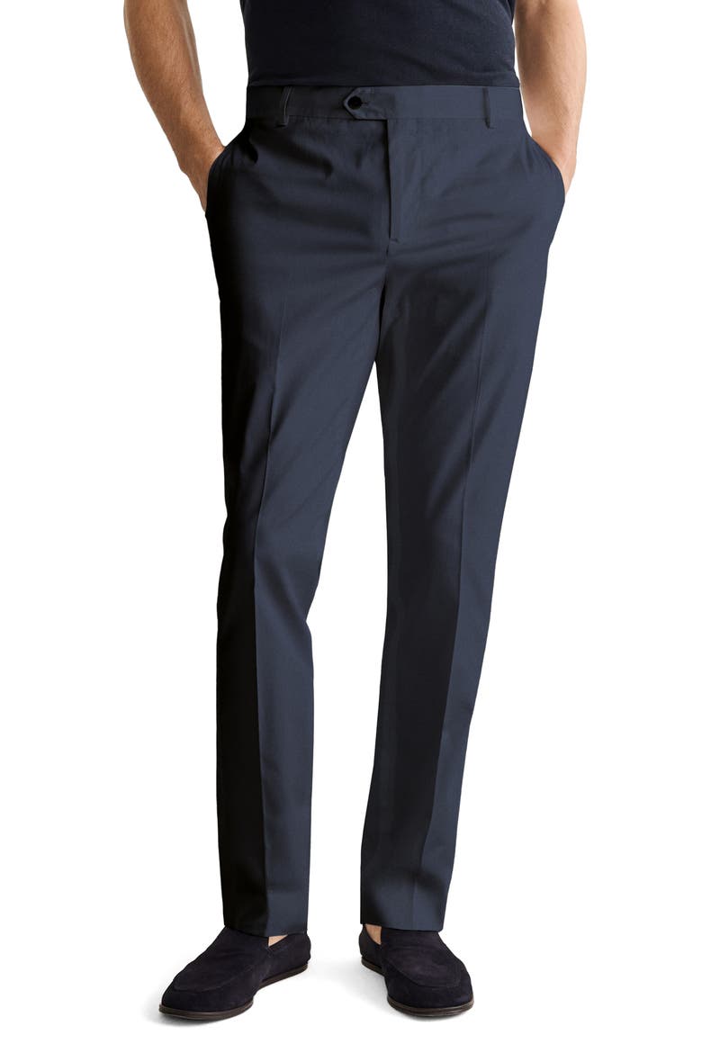 Slim Fit Stretch Cotton Pants, Main, color, NAVY