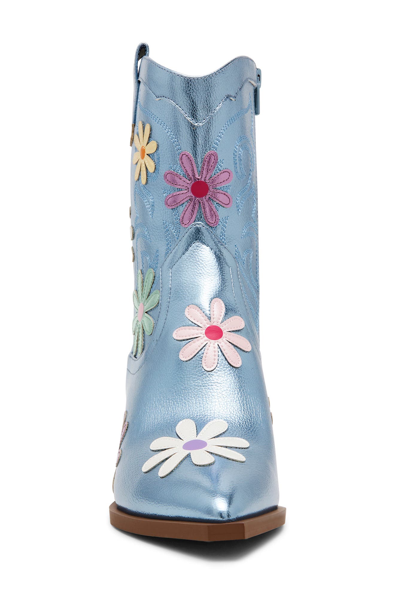 Betsey Johnson Teddy Pointed Toe Western Boot, Alternate, color, 