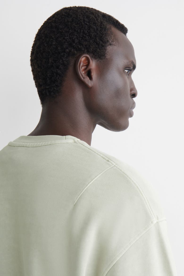 Washed-Cotton Sweatshirt, Alternate, color, LIGHT GREEN