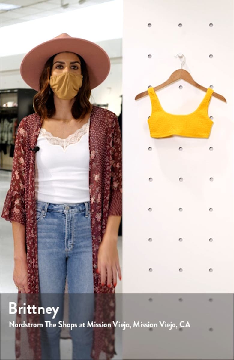 L Space Izzie Smocked Bikini Top, sales video thumbnail