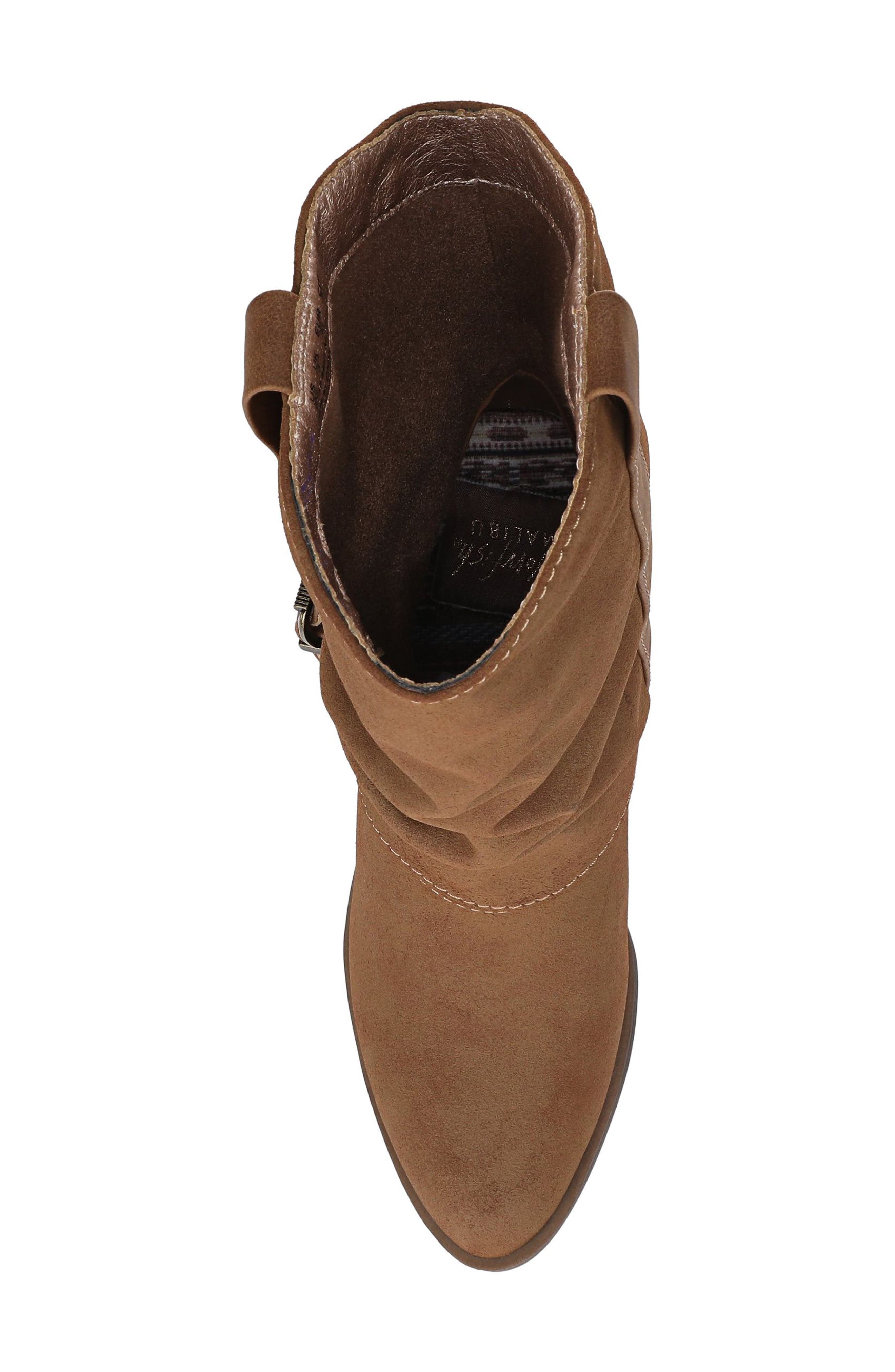 Carter Scrunch Western Boot, Alternate, color, TAN FAUX SUEDE