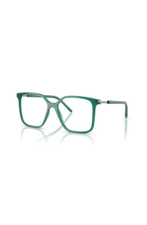 Armani Exchange 53mm Irregular Optical Glasses In Green
