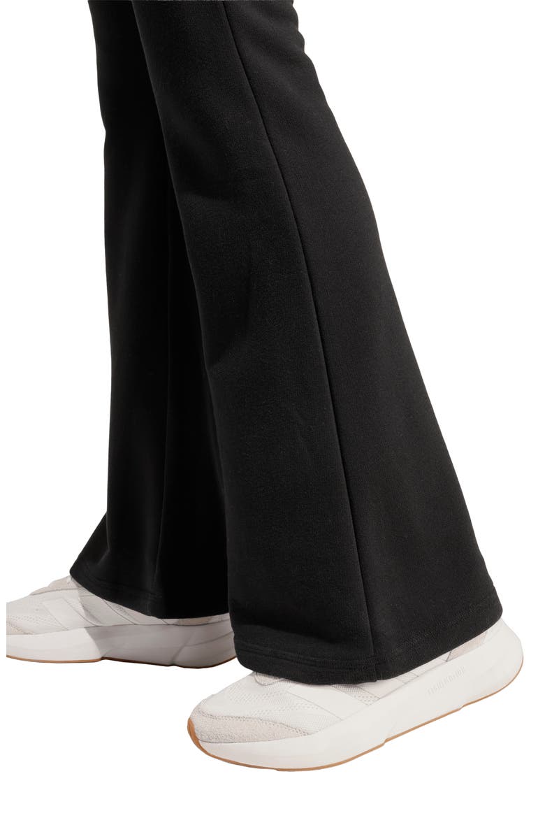 Seasonal Essentials French Terry Flared Pants, Alternate, color, BLACK