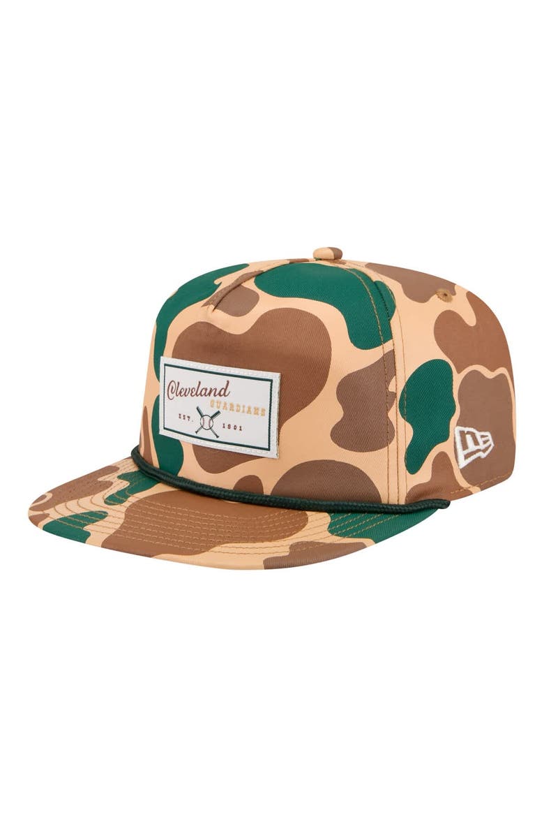 Men's New Era  Camo Cleveland Guardians Duck 19TWENTY Adjustable Hat, Main, color, Camo