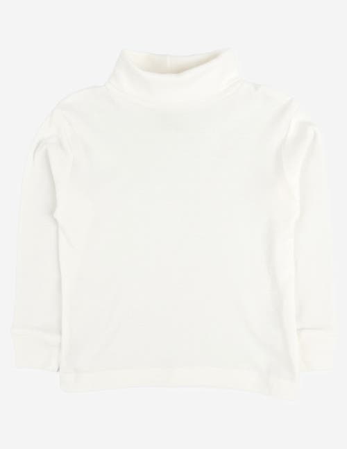 Leveret Kids Turtleneck, 100% Cotton, Solid Colors In White