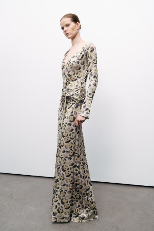 Nocturne Twist Detail Maxi Dress In Multi-colored