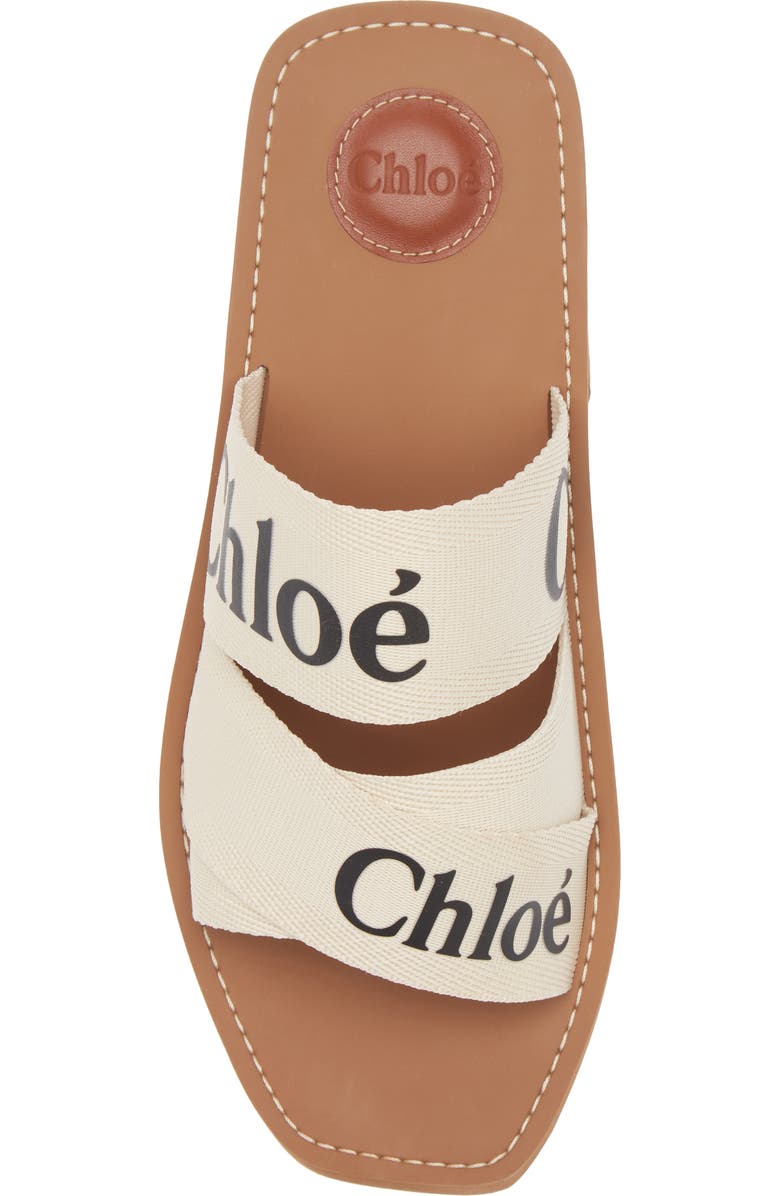 Chloé Woody Logo Slide Sandal, Alternate, color,