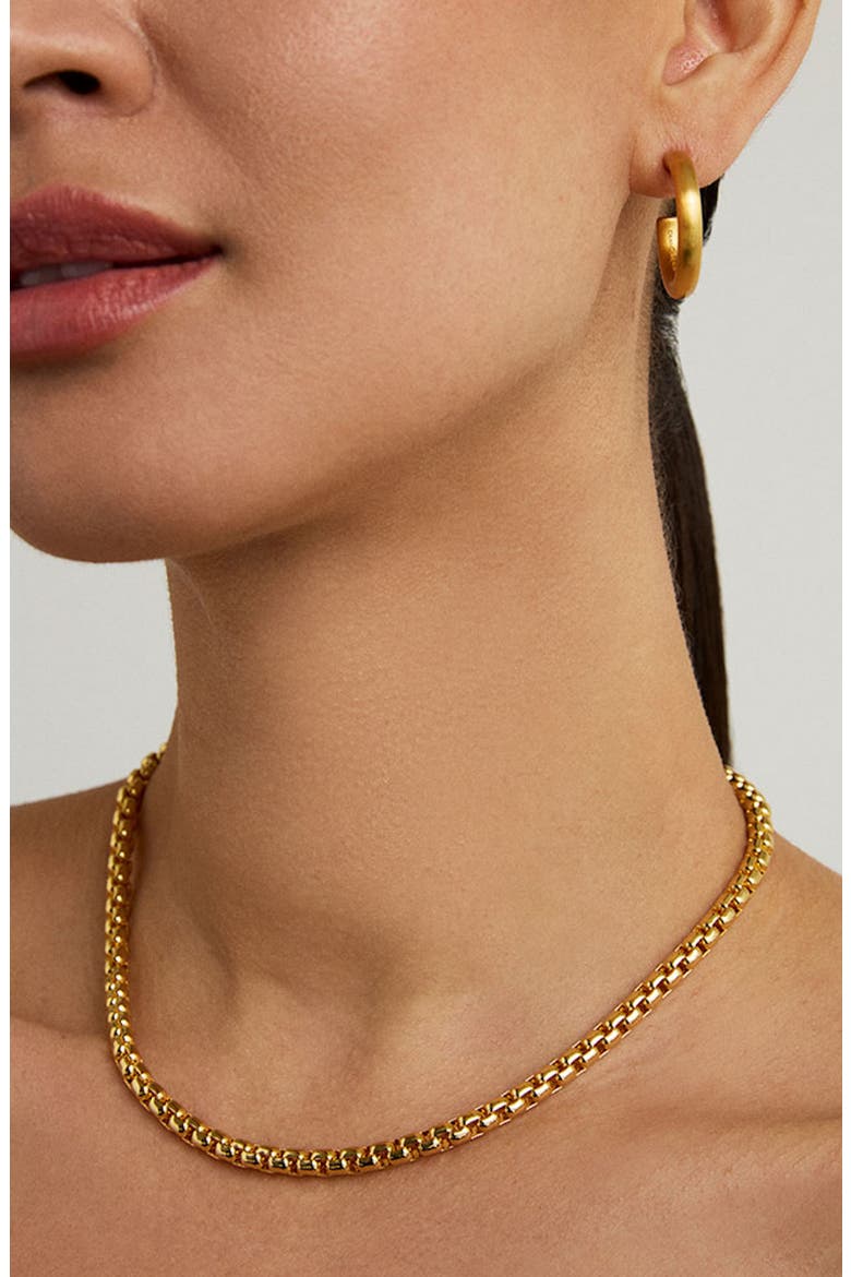 Softbox Chain Necklace, Alternate, color, GOLD