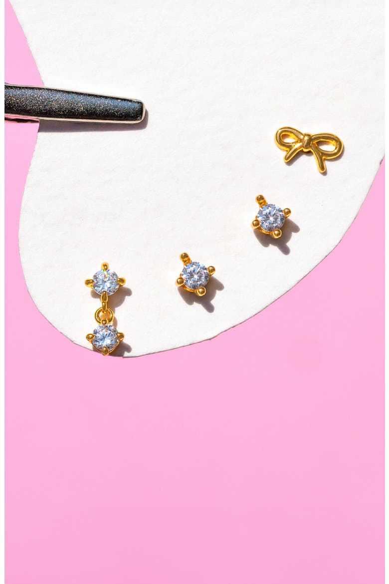 Crystal Dreams Stud Earrings, Alternate, color, GOLD