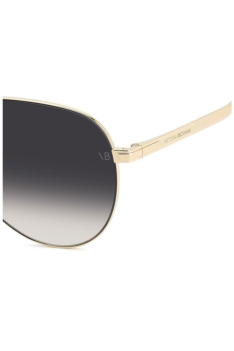 VB 7016/S 60mm Gradient Pilot Sunglasses, Alternate, color, GOLD BLACK/ DARK GREY SF