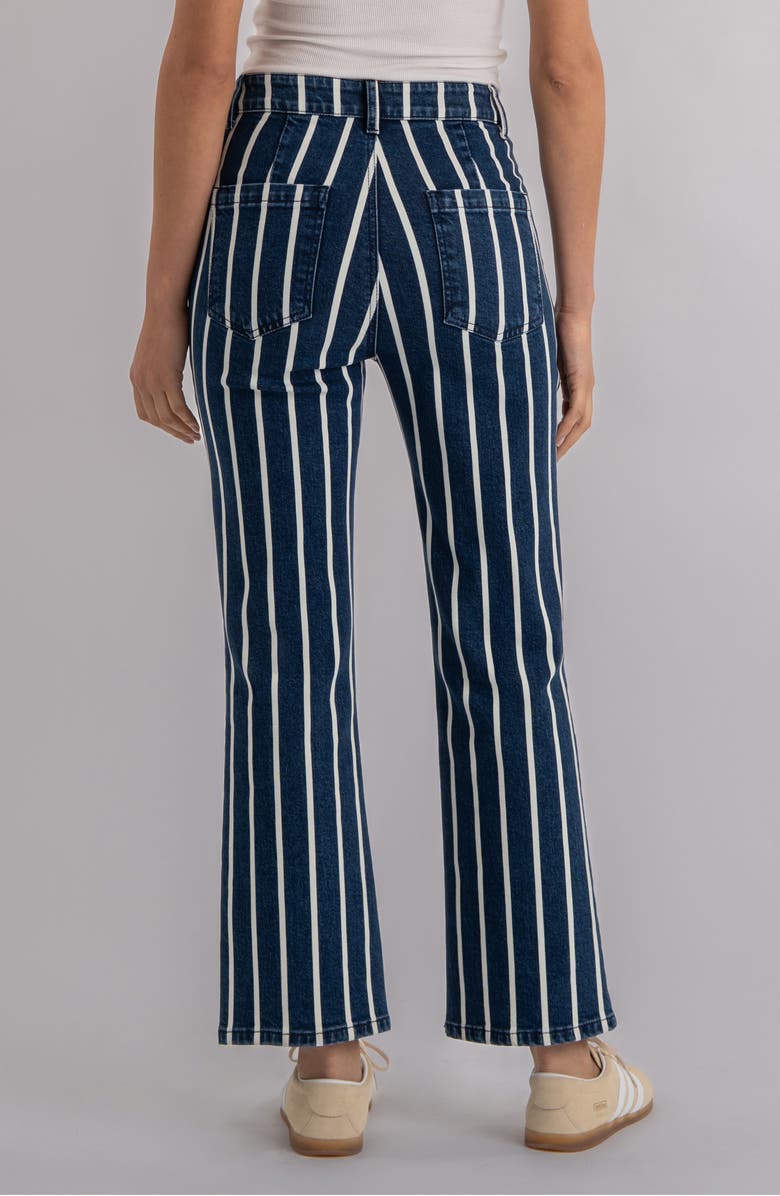 KUT from the Kloth Kelsey High Waist Kick Flare Jeans, Alternate, color, Indigo/ White