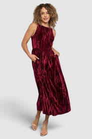 Baltic Børn Octavia Velvet Midi Dress