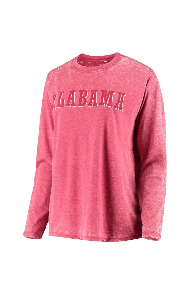 PRESSBOX Women's Pressbox Crimson Alabama Crimson Tide Tonal Block Vintage Wash Long Sleeve T-Shirt, Alternate, color, 
