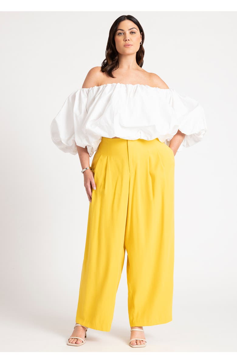 ELOQUII Bubble Top, Alternate, color, Powder White