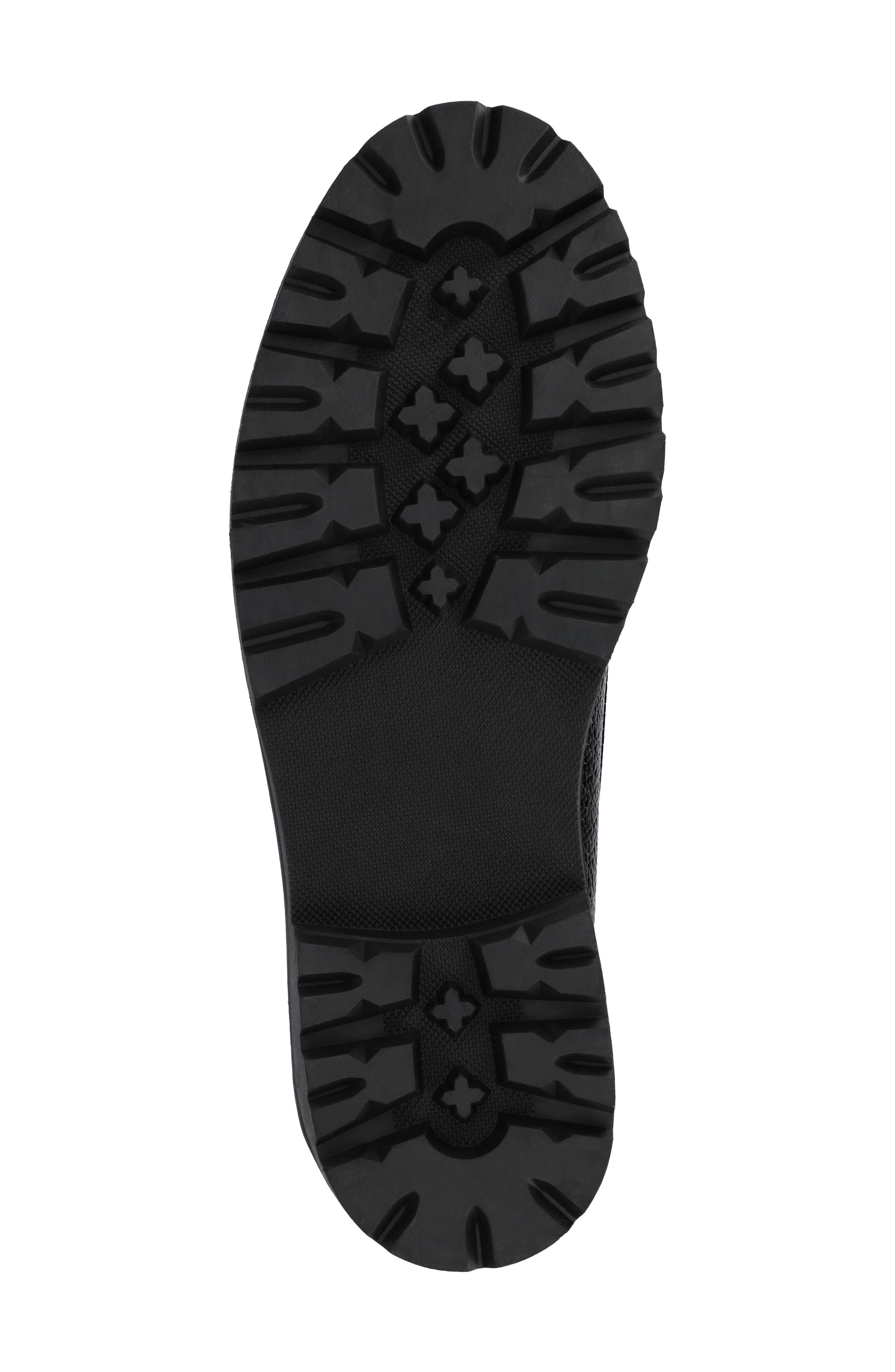 Journee Collection Ericka Lug Sole Platform Loafer - Wide Width, Alternate, color, Black Lizard