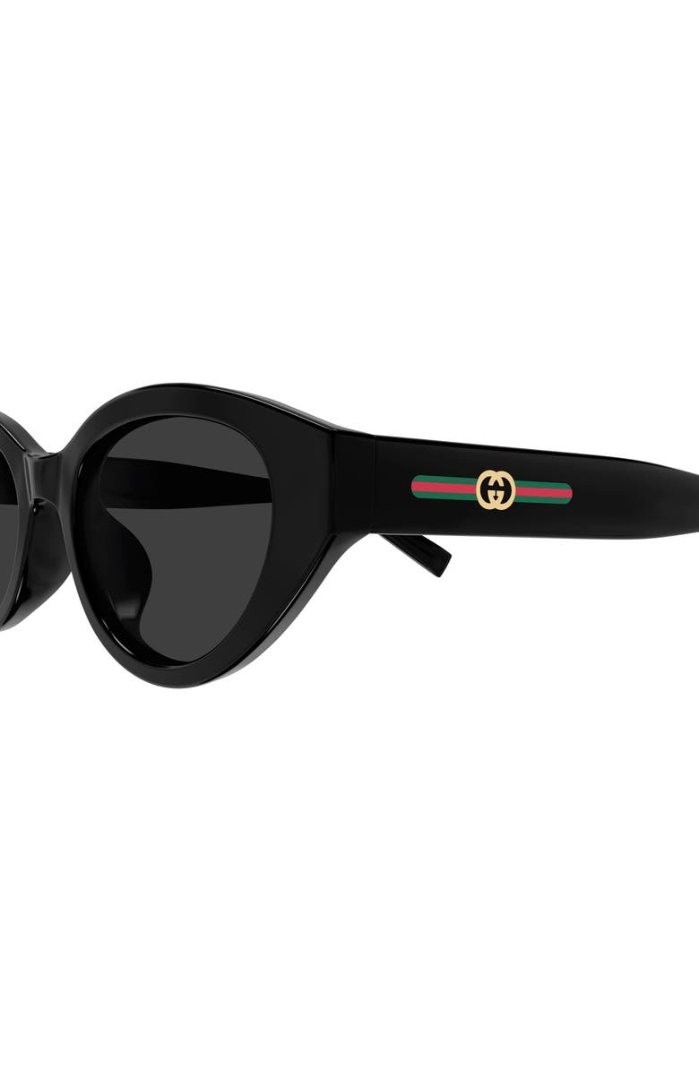 Gucci 54mm Butterfly Sunglasses, Alternate, color, Black