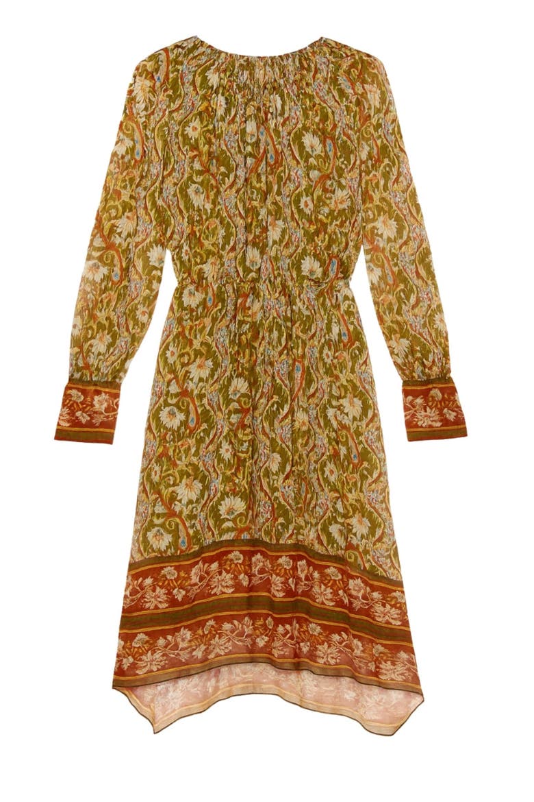 Isha Long  Sleeve Dress, Alternate, color, Pesto Combo