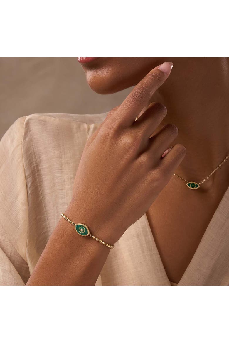 Bright Soul Evil Eye Malachite Gold Bracelet, Alternate, color, Gold/green