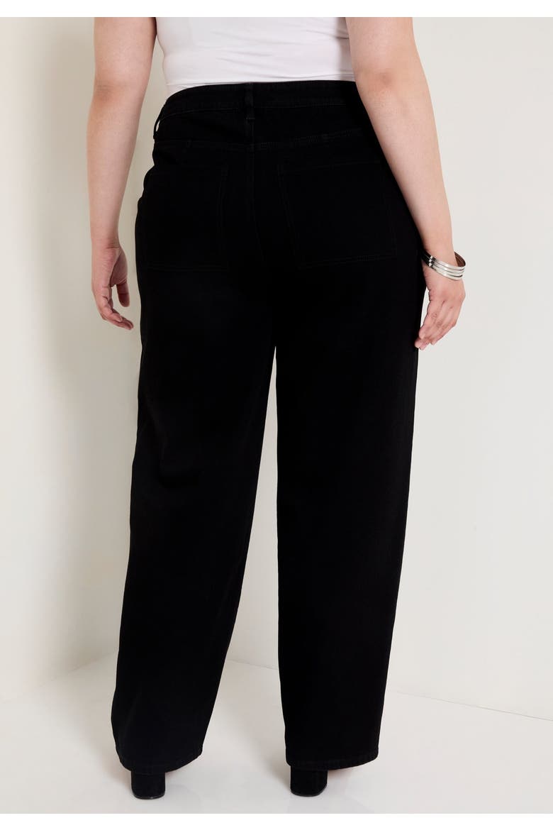 Curvie Fit High Waisted Straight Leg Jean, Alternate, color, BLACK RINSE