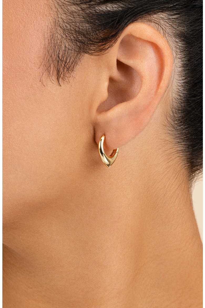Colby Pointed Teardrop Hoop Earrings, Alternate, color, GOLD