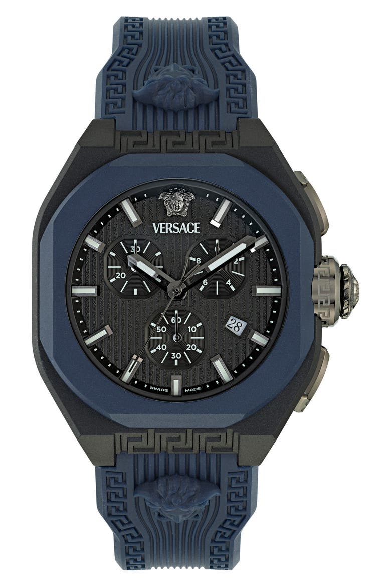 V-Legend Chronograph Strap Watch, 44mm, Main, color, BLACK