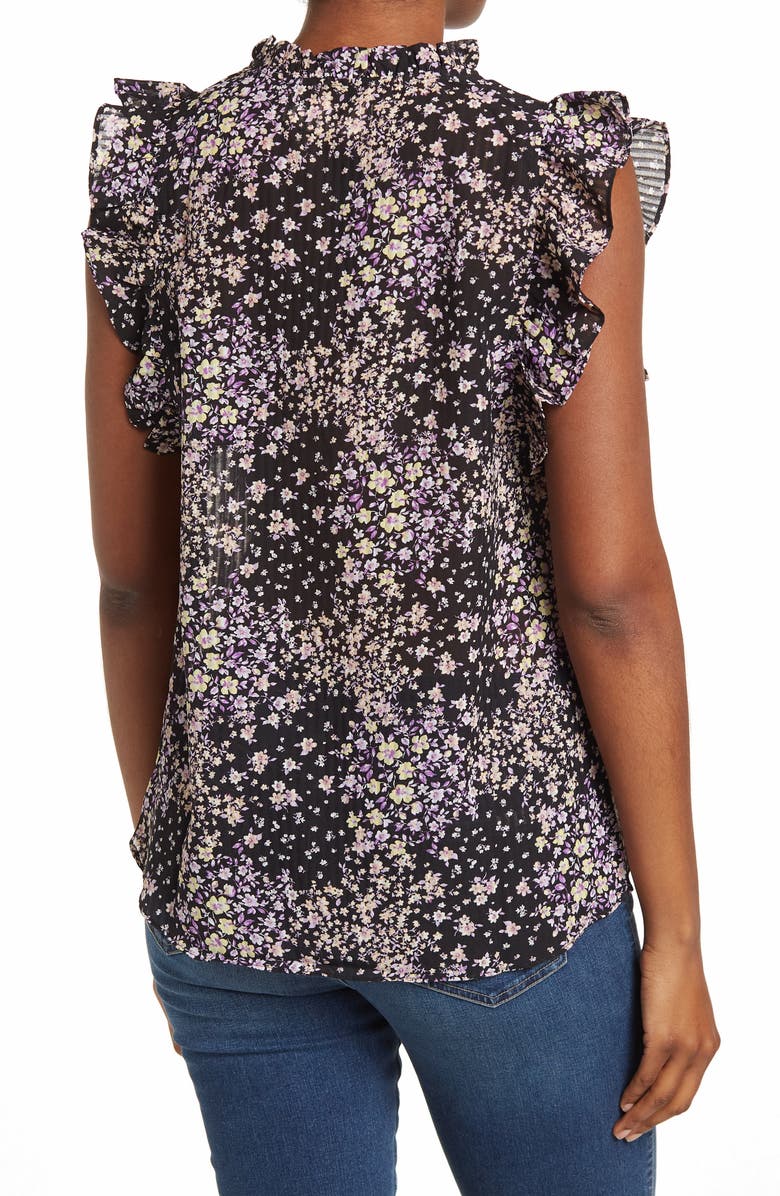 Everleigh Ruffle Trim V-Neck Blouse, Alternate, color,